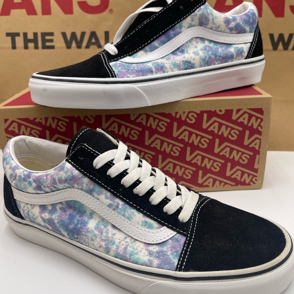 Vans Men’s Old Skool(Englshlvndrtiedye)Blkprp English Lavender Tie-Dye Sneakers